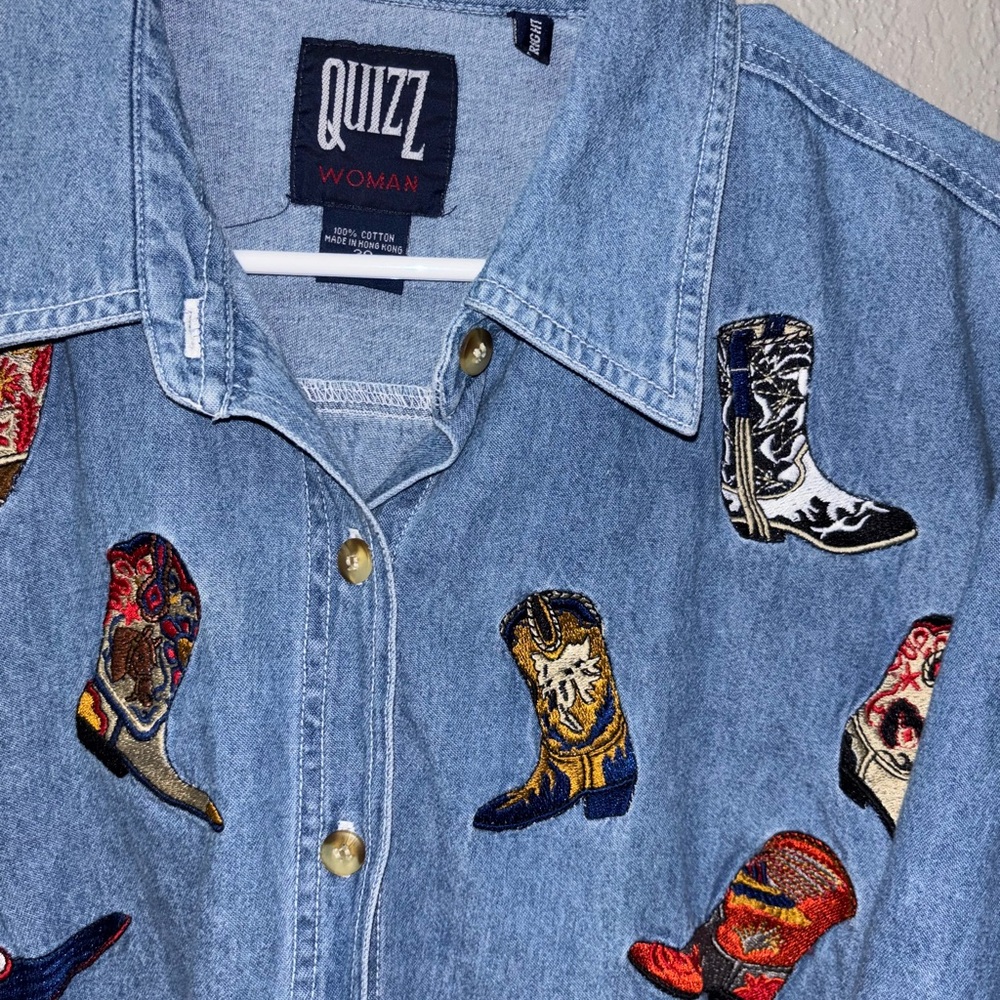 Vintage Embroidered Denim Shirt